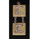 A late Victorian Aesthetic Movement gold and silver photograph fob or pendant,