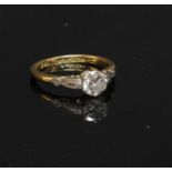 A single stone diamond ring,