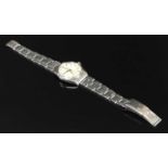 A gentlemen's stainless steel Rolex oyster bracelet watch,