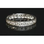 A platinum diamond set full eternity ring,