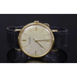 A gentlemen's 18ct gold International Watch Co. Schaffhausen mechanical strap watch, c.1958-1959