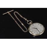 An Art Deco 9ct gold Cyma top wind open-faced pocket watch,