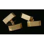 A pair of 9ct gold chain-link cufflinks,