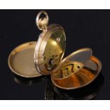 An 18ct gold top wind, pin set, hunter pocket watch,