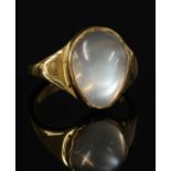 A single stone moonstone ring,