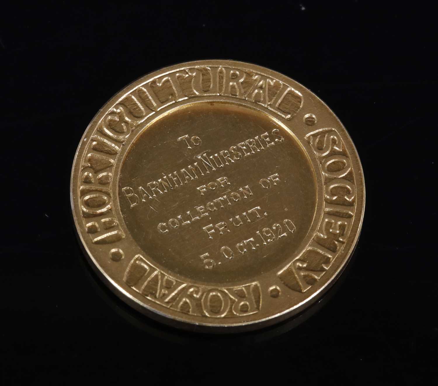 A Royal Horticultural Society gold medal, - Image 2 of 2