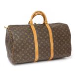 A Louis Vuitton Keepall 50 holdall