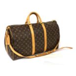 A Louis Vuitton canvas monogrammed canvas holdall