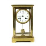 A four glass mantel clock,