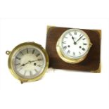 Two ship's clocks,