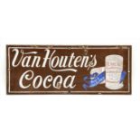 Van Houten Cocoa enamel sign