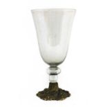 A large serving glass,