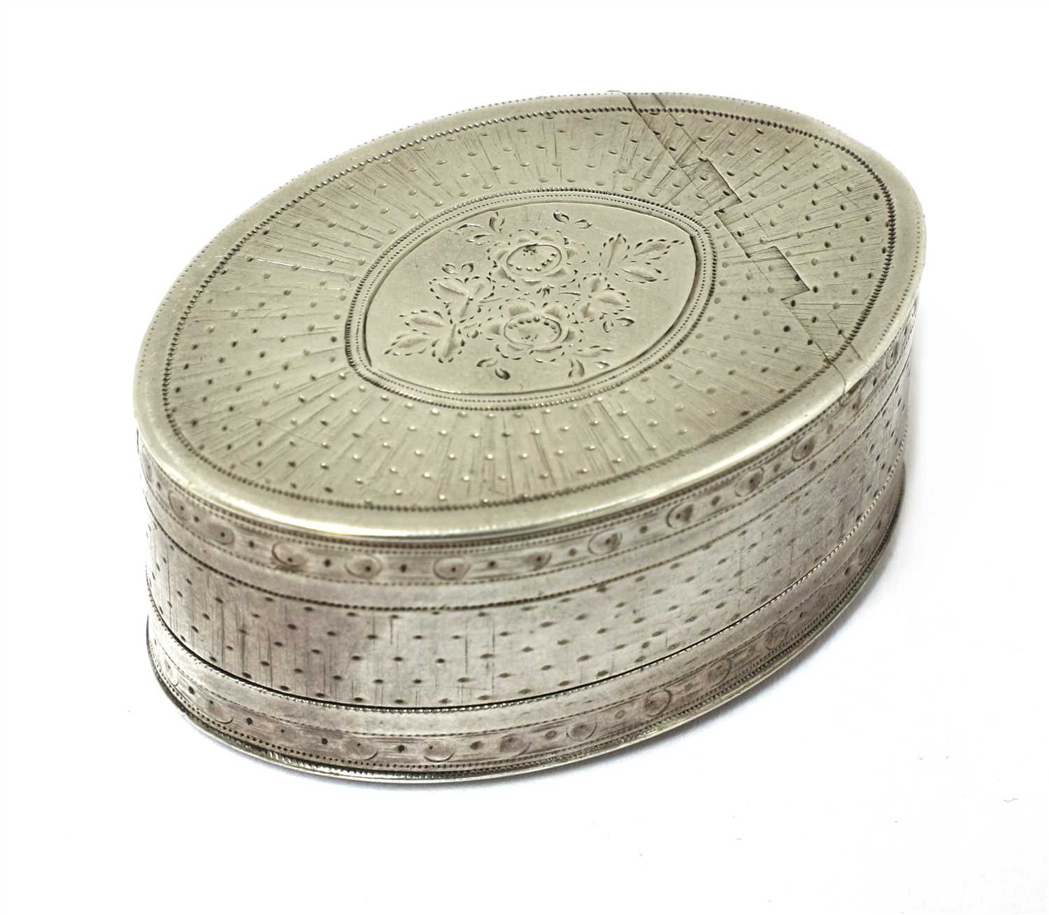 A George III silver nutmeg grater,