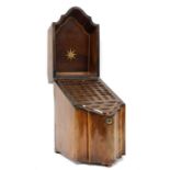 A George III mahogany knife box,