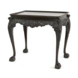 An Irish mahogany silver table,