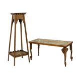 An Indian hardwood jardiniere stand,