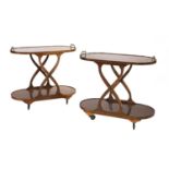A pair of mahogany ship's tables,
