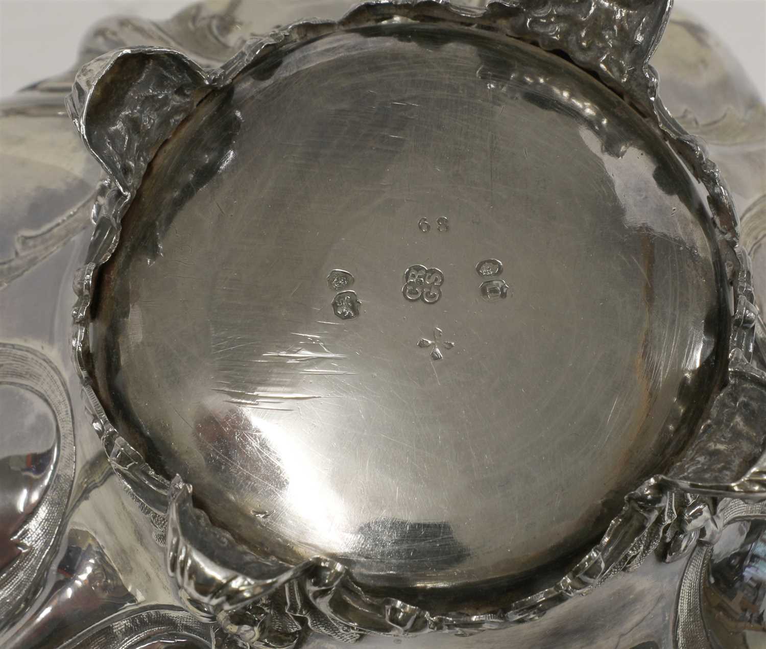 A George IV silver four piece tea set - Image 2 of 3