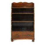 A 19th century walnut dwarf bookcase