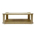 A large architectural low coffee table,