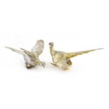 A pair of silver pheasants,