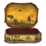 A Venetian painted 'arte povera' box,