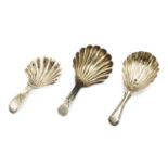 A silver caddy spoon,