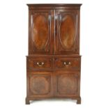 A George lll mahogany secretaire press