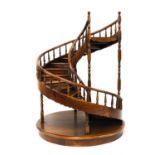 An architect's model of a spiral staircase,