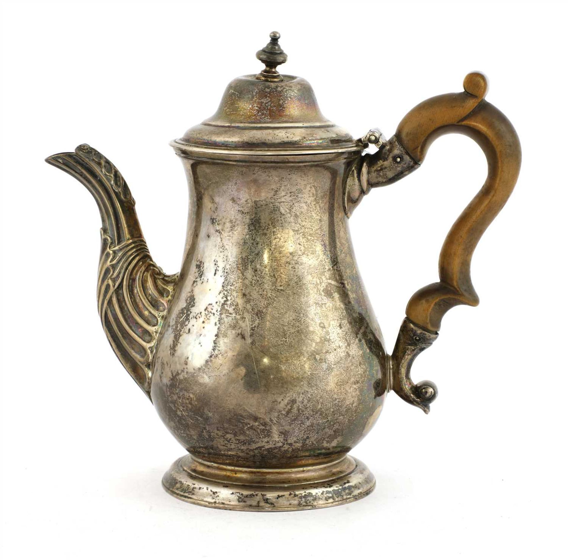A George II silver hot water pot, - Bild 2 aus 3