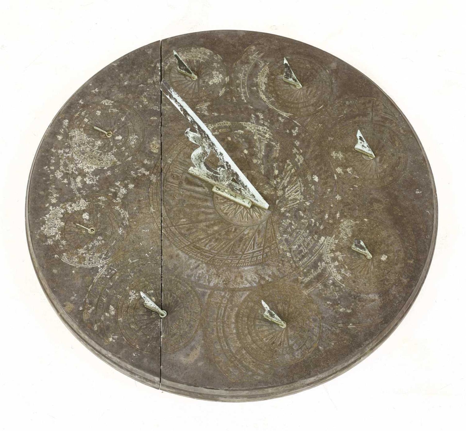 A rare circular slate sundial by Richard Melvin, - Image 4 of 5