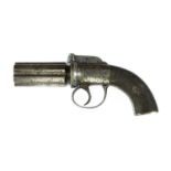 A six shot 'pepperbox' percussion pistol,