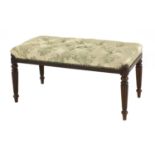 A mahogany footstool,