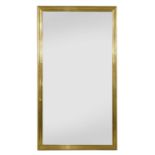 A large rectangular French bistro mirror,