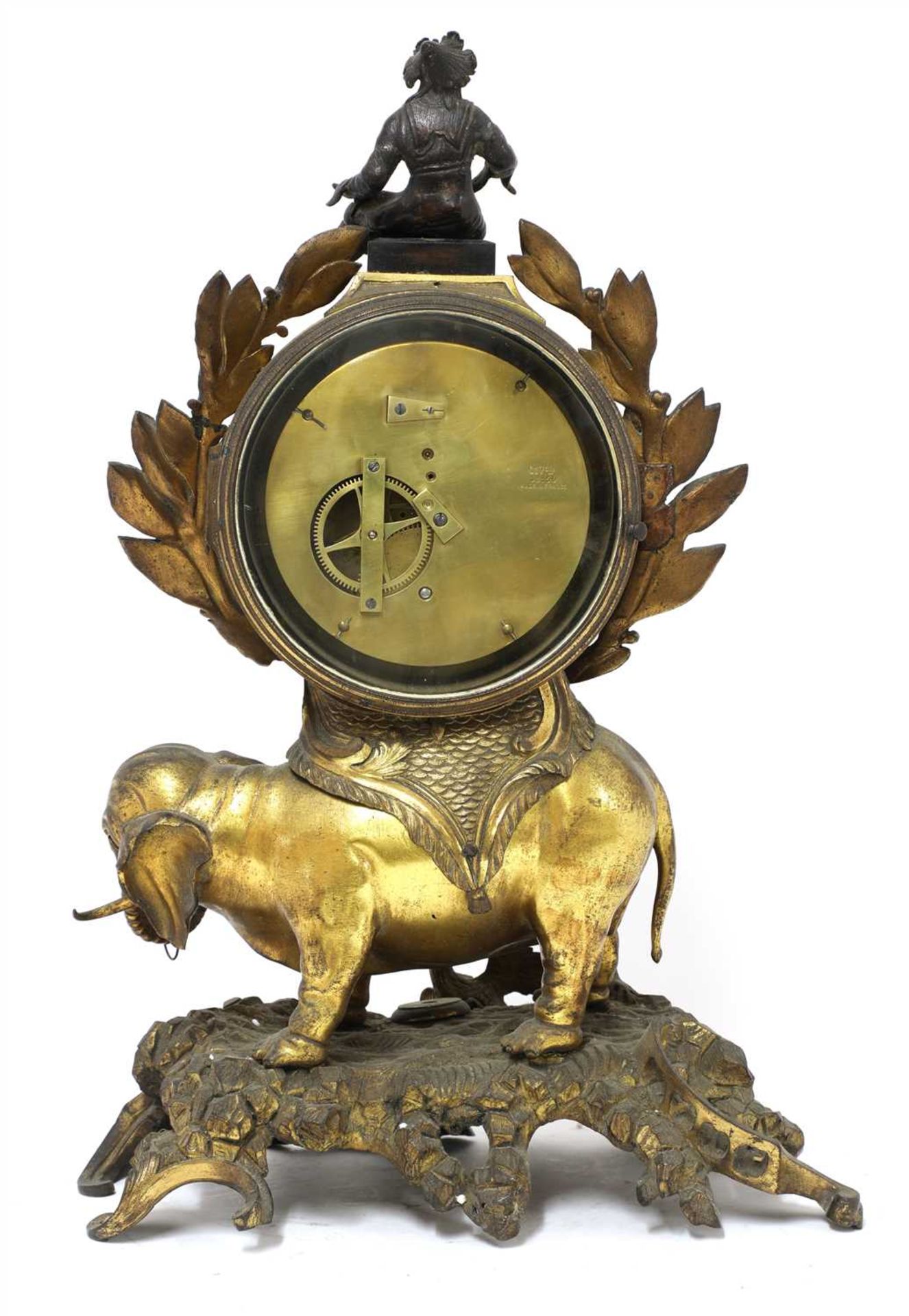 A French ormolu mantel clock, - Image 2 of 2