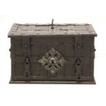 A banded iron and steel Armada chest,