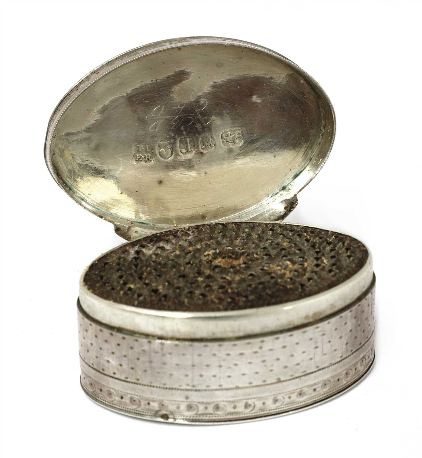 A George III silver nutmeg grater, - Image 2 of 3