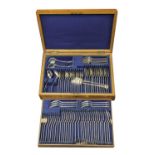 A canteen of silver cutlery,