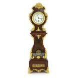 A miniature French mahogany longcase clock,