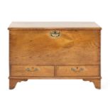 A George III fruitwood mule chest,