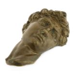 A bronze head after Michelangelo's 'David',