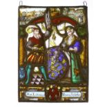 A German stained glass panel,