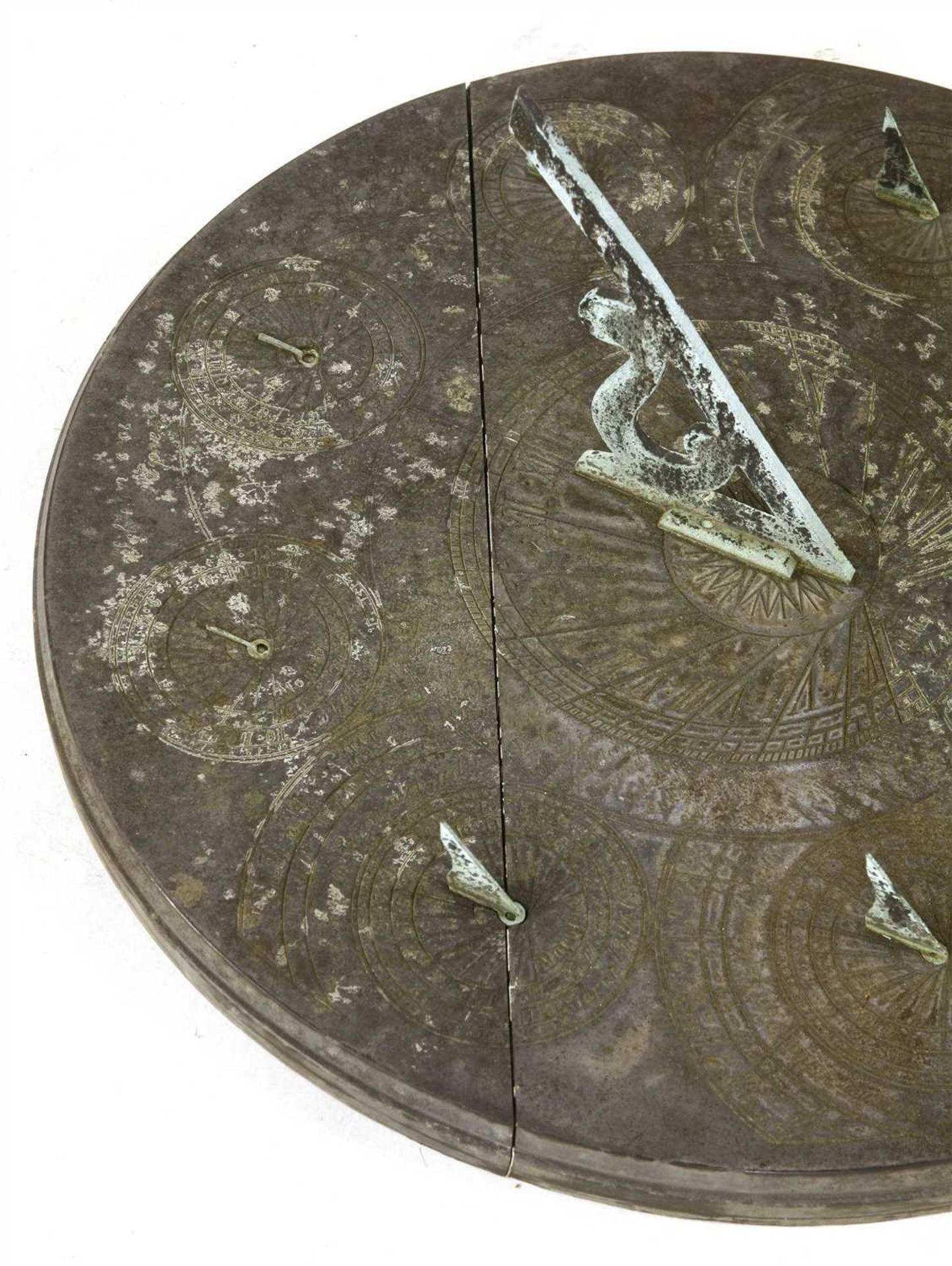 A rare circular slate sundial by Richard Melvin, - Image 2 of 5