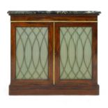 A Regency period rosewood cabinet,