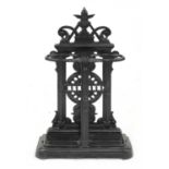 An Aesthetic period cast iron stick stand,