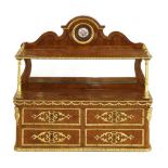 A kingwood and ormolu-mounted wall shelf,