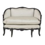 A small French Louis XV-style settee,