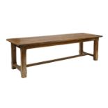 A large refectory table,