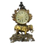 A French ormolu mantel clock,