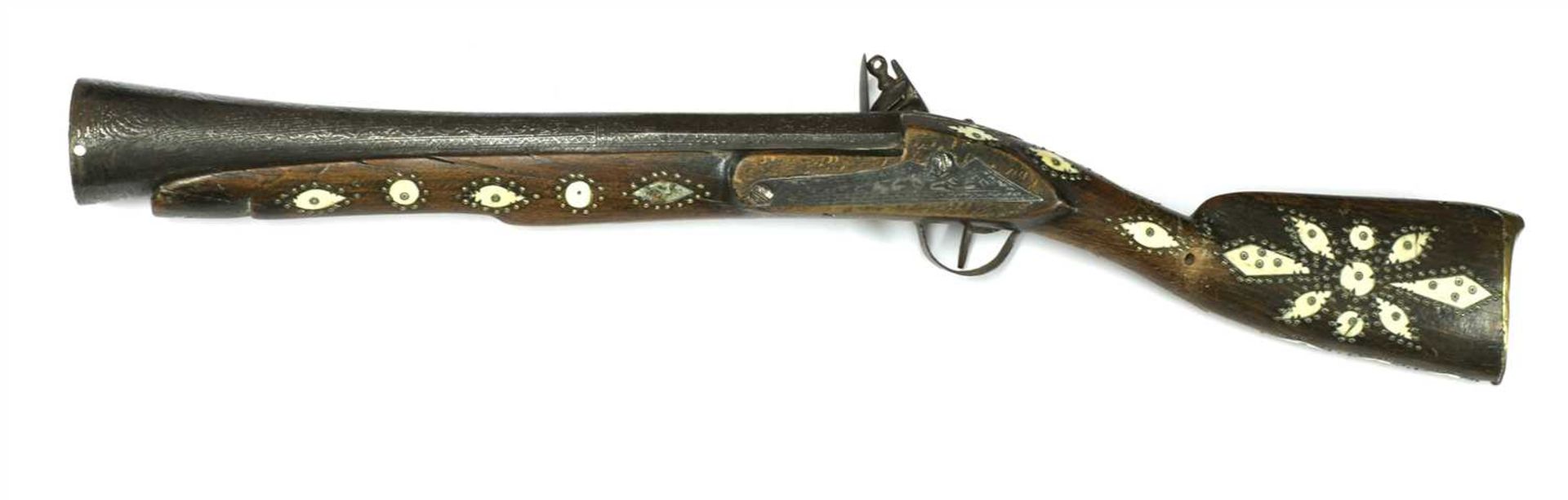 An Indo-Persian flintlock blunderbuss,